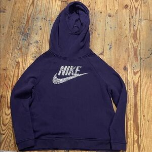 Nike Deep Purple Hoodie with Logo